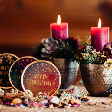 Bonbon-Dosen mit Weihnachtsgruß, als süßes Geschenk von Herzen {Verlosung & Werbung}